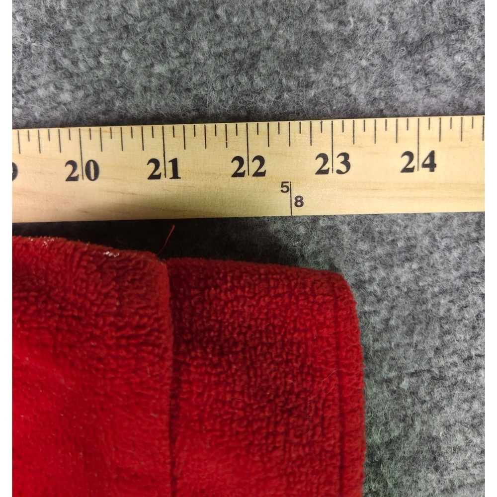 Vintage Marlboro Unlimited Fleece Pullover Mens XL Red Quarter Zip Plaid Trim - Picture 6 of 10